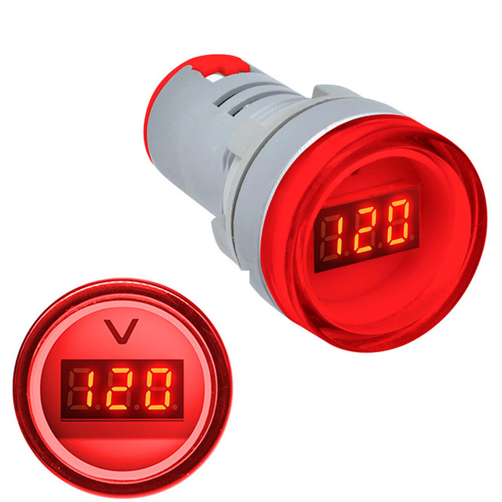

3pcs Red 22MM AD16 AD16-22DSV Type AC 60-500V Mini Voltage Meter LED Digital Display AC Voltmeter Indicator Light/Pilot