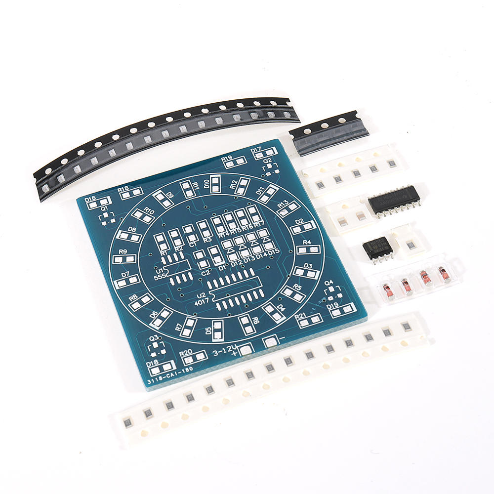 20 stks DIY SMD Component Solderen Praktijk Board Mini PCB Roterende LED Flash Kit