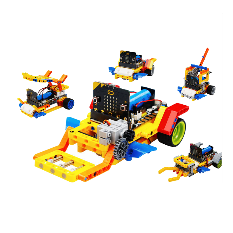 

Yahboom Running:bit 5in1 STEAM Educational Programmable Smart Robot Car Bricks Based on Micro:bit Compatible with LEGO