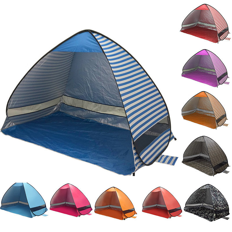 屋外ポップアップテント超軽量ビーチテントシェルターUV保護自動テントシェード