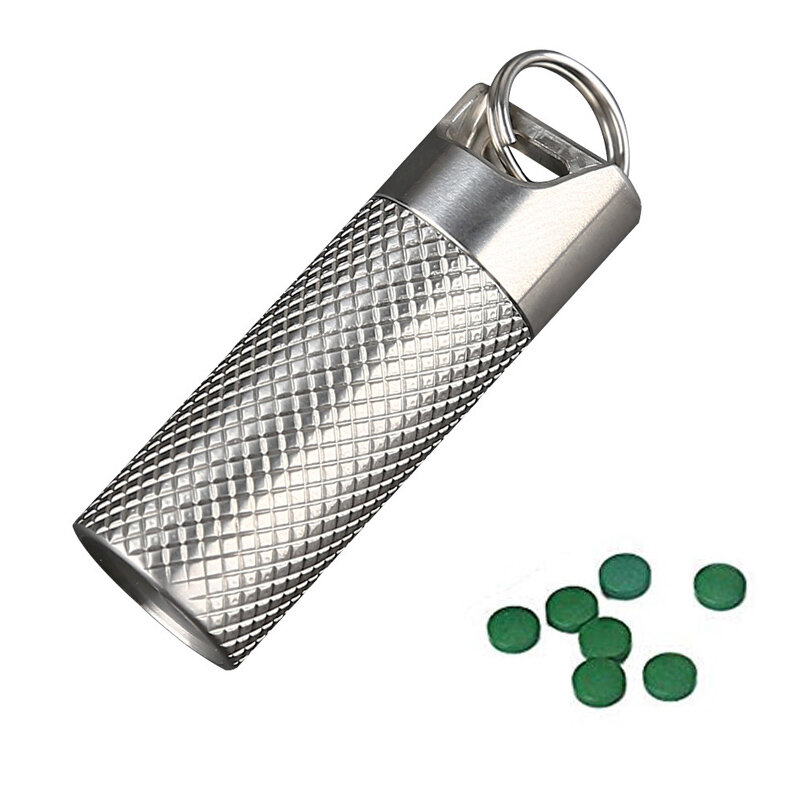 IPRee® EDC Mini Waterproof Pill Case Titanium Seal Storage Tank Holder Container Outdoor Camping