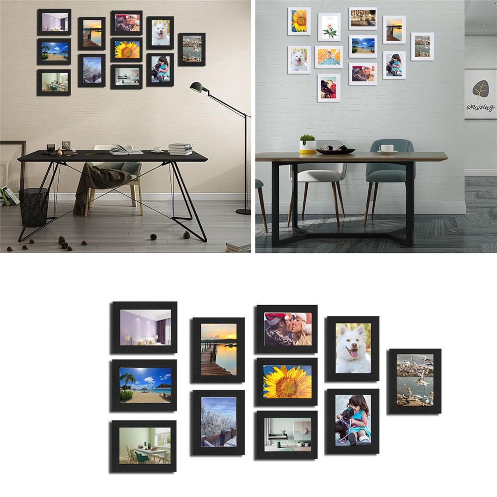 11 Pcs DIY Multi Photo Frame Set Hanging Picture Modern Display Wall Art Home 