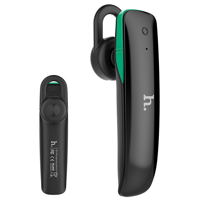 HOCO E1 Single bluetooth Wireless Headset Hi-Fi Earphone With HD Mic Support Four Languages