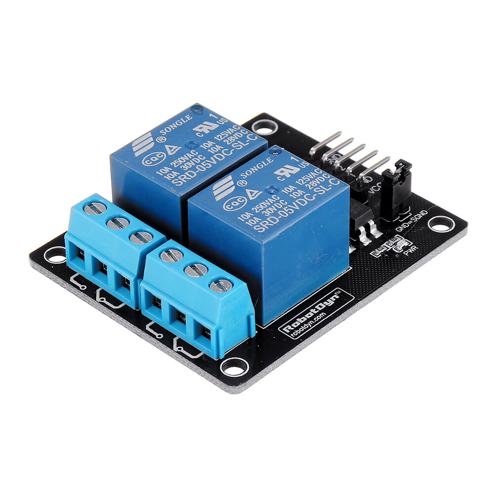2 Channel Relays 3.3V/5V 10A 250VAC/60VDC Relay Module RobotDyn for Arduino products that work