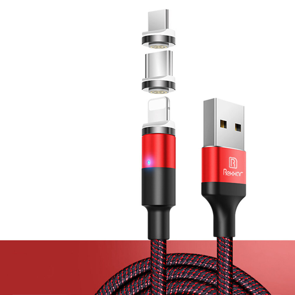 Marjay 3A Type C Micro USB magnetische LED-indicator Snel opladen Datakabel Voor Huawei P30 Pro Mate