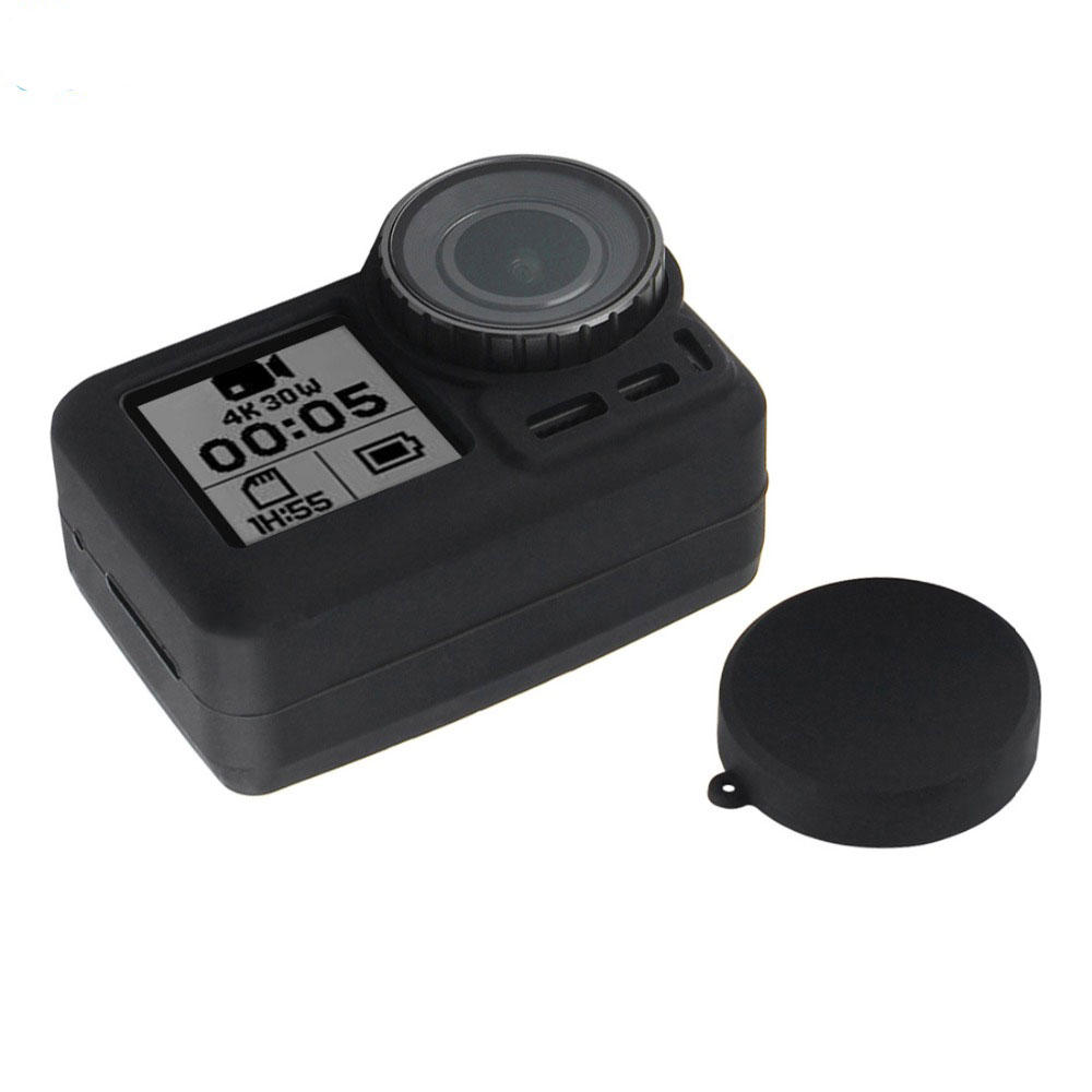 DJI Osmoアクションスポーツカメラ用レンズカバーキャップ付きPULUZ PU330B保護ハウジングケース