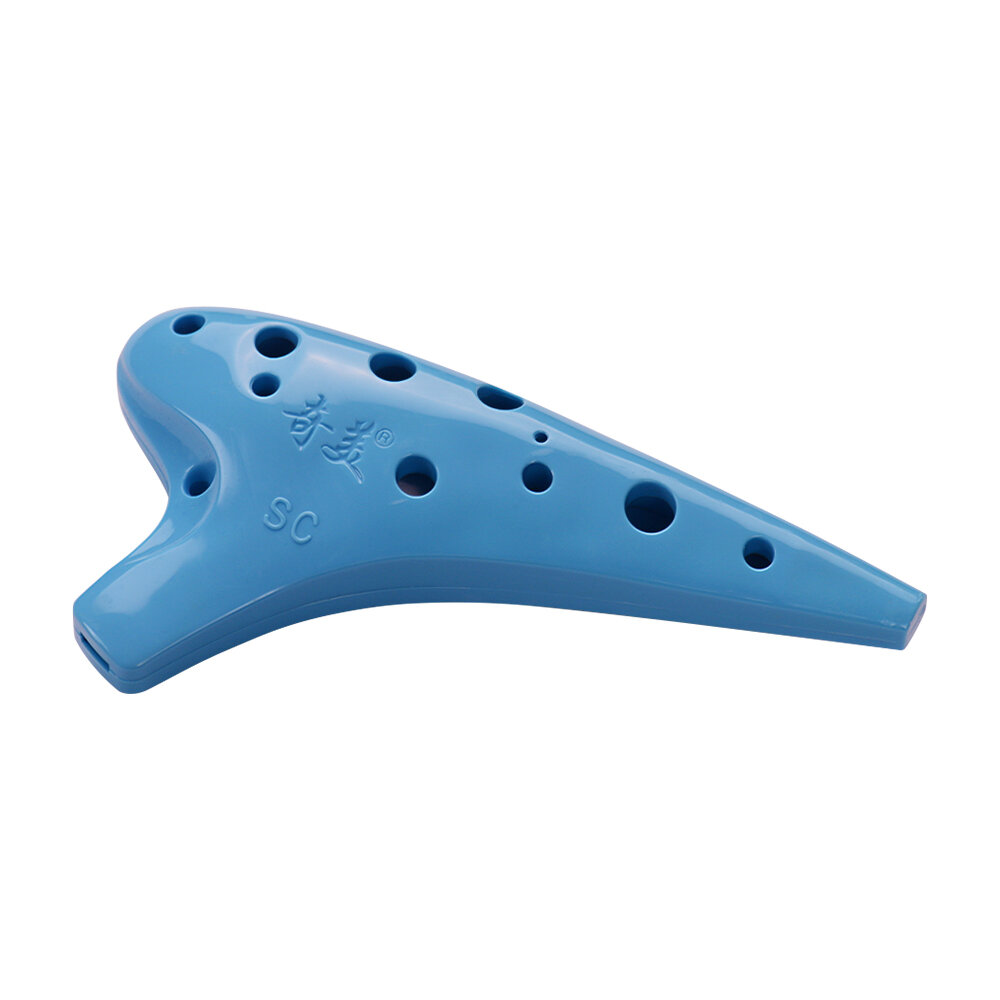 QI MEI QMT-1 Soprano C 12 Holes Ocarina ABS Material with Protective Bag for Beginners