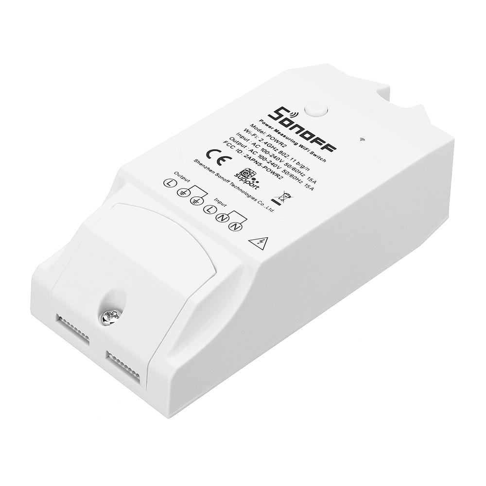 8pcs SONOFF® POW R2 AC90-250V 15A 3500W WIFI Wireless APP Remote Control Switch Timer Socket Power Monitor Current Teste