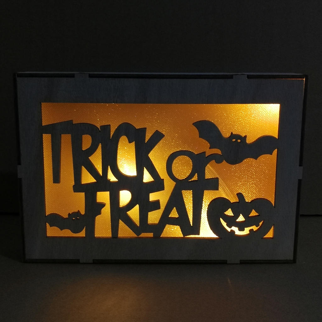 JM01501 Halloween Trick or Treat-patroon LED-lichtwandlamp voor Halloween-decoraties
