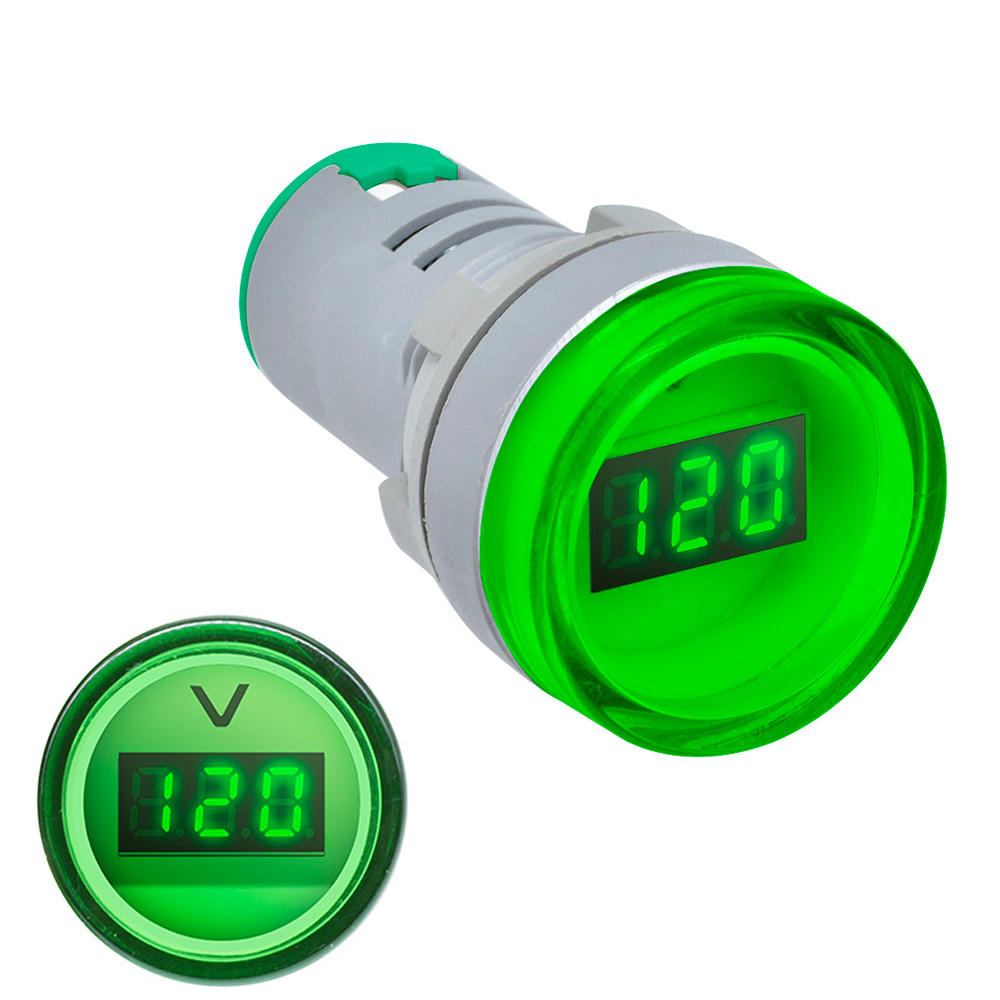 AD16  Green 60-500V Mini Digital Display AC Voltmeter 22MM  Voltage Meter 