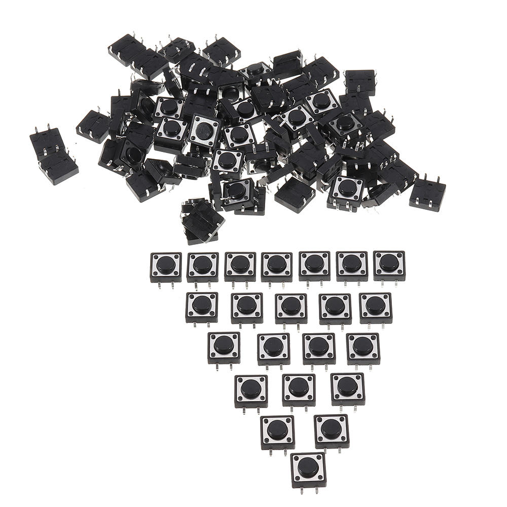 100pcs Momentary Tactile Push Button Switch 12x12x5mm