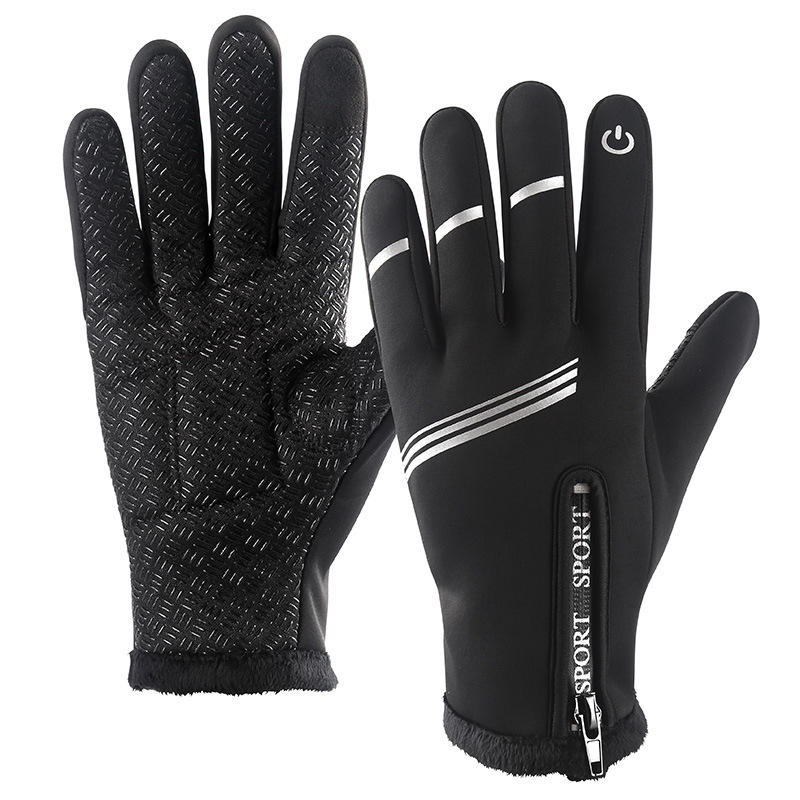 ROCKBROS S175Touch Screen Antislip Waterproof Gloves Reflective Cycling Bicycle Bike Gloves Winter Warm Gloves Sports