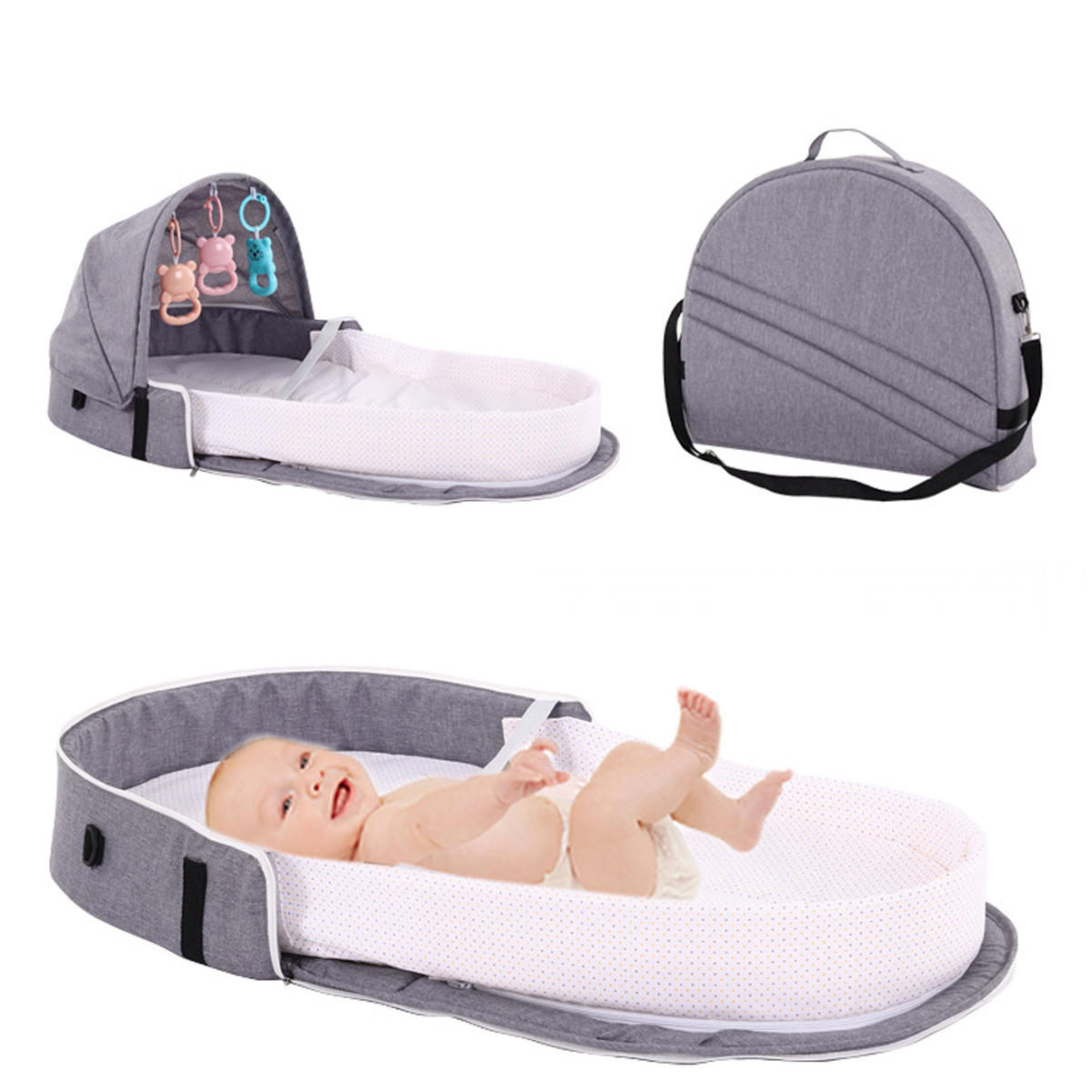 IPree® Cama plegable para bebés Mosquiteras para bebés Tienda de campaña Cuna portátil de viaje