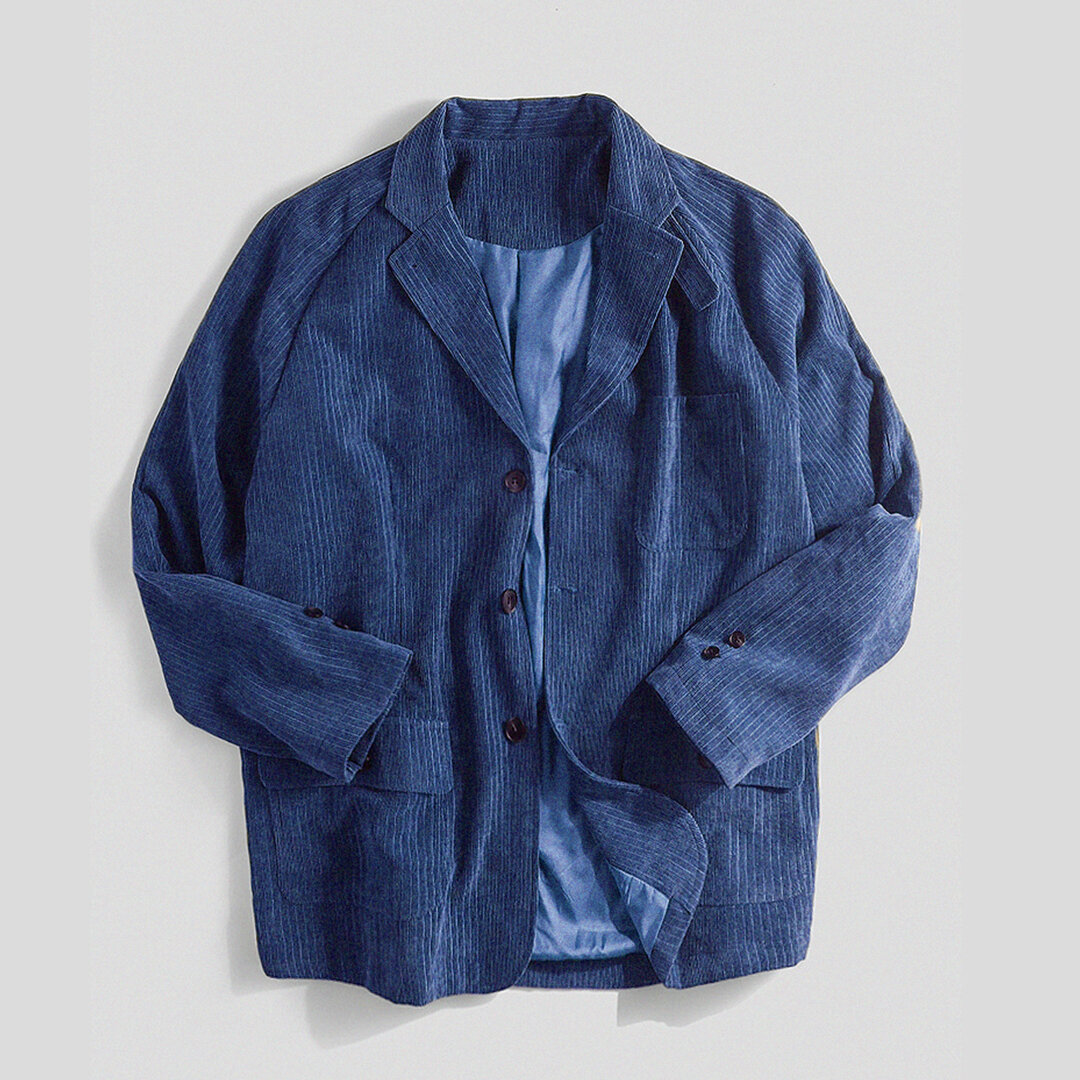 Men’s Vintage  Corduroy Blazer Warm  Causal Jacket