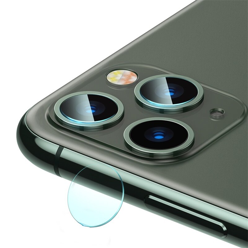 2-packs Baseus Helder krasbestendig gehard glas Achter telefoon lensbeschermer voor iPhone 11 Pro 5,