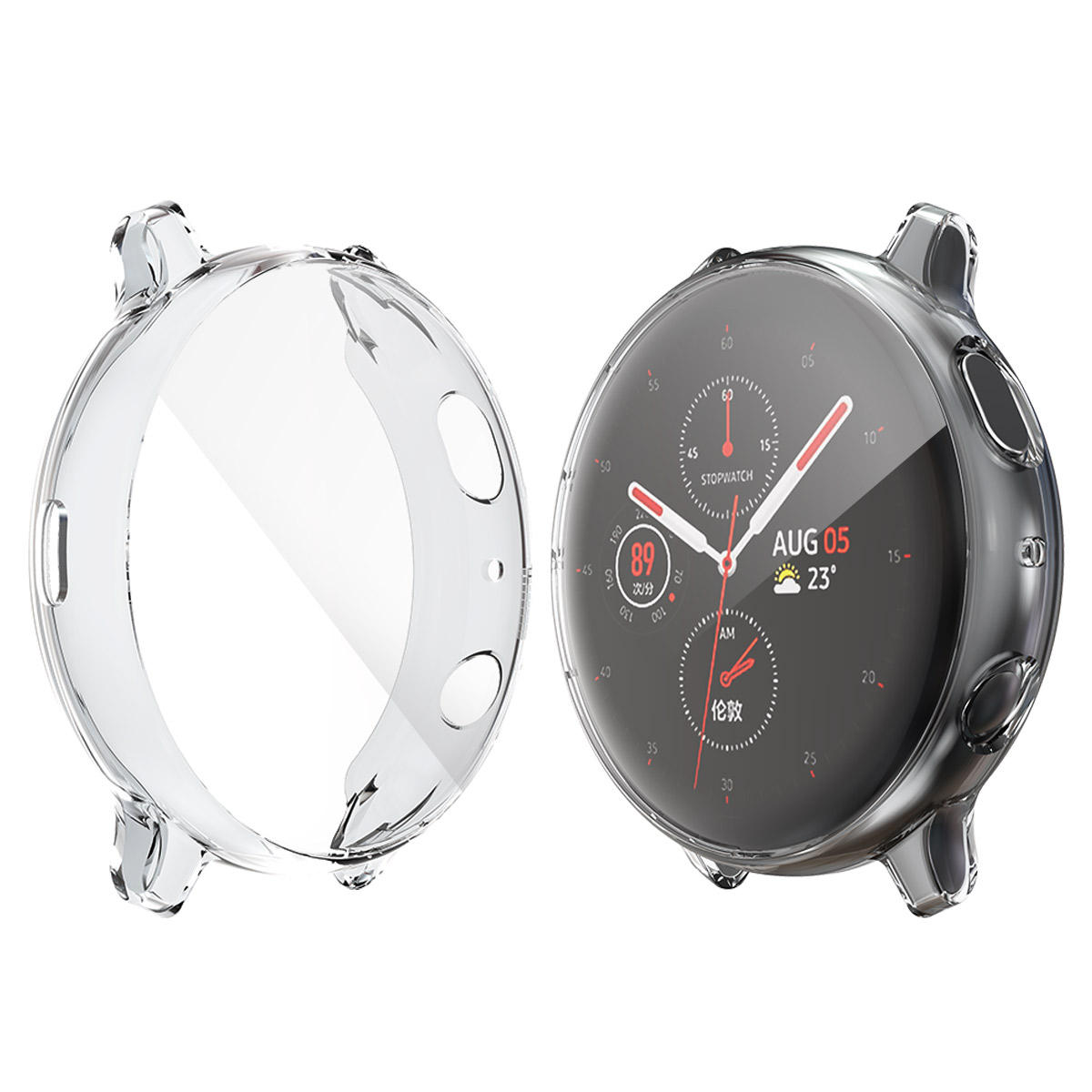 Enkay Transparante Full Cover Krasbestendige TPU Horlogekap voor Galaxy Watch Active 2 40mm