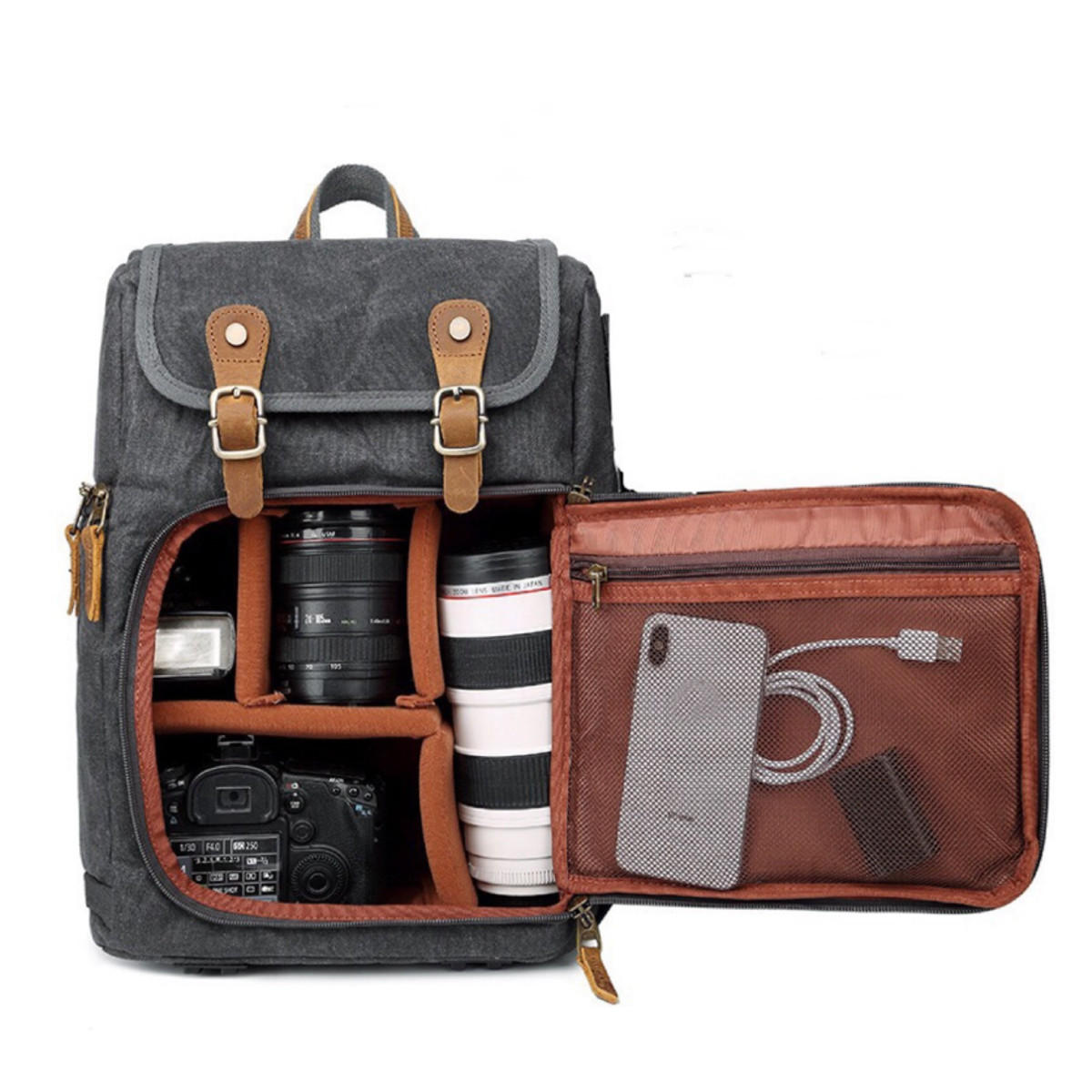 40L 600D Oxford Tactical Backpack Travel Camera Storage Bag vízálló válltáska