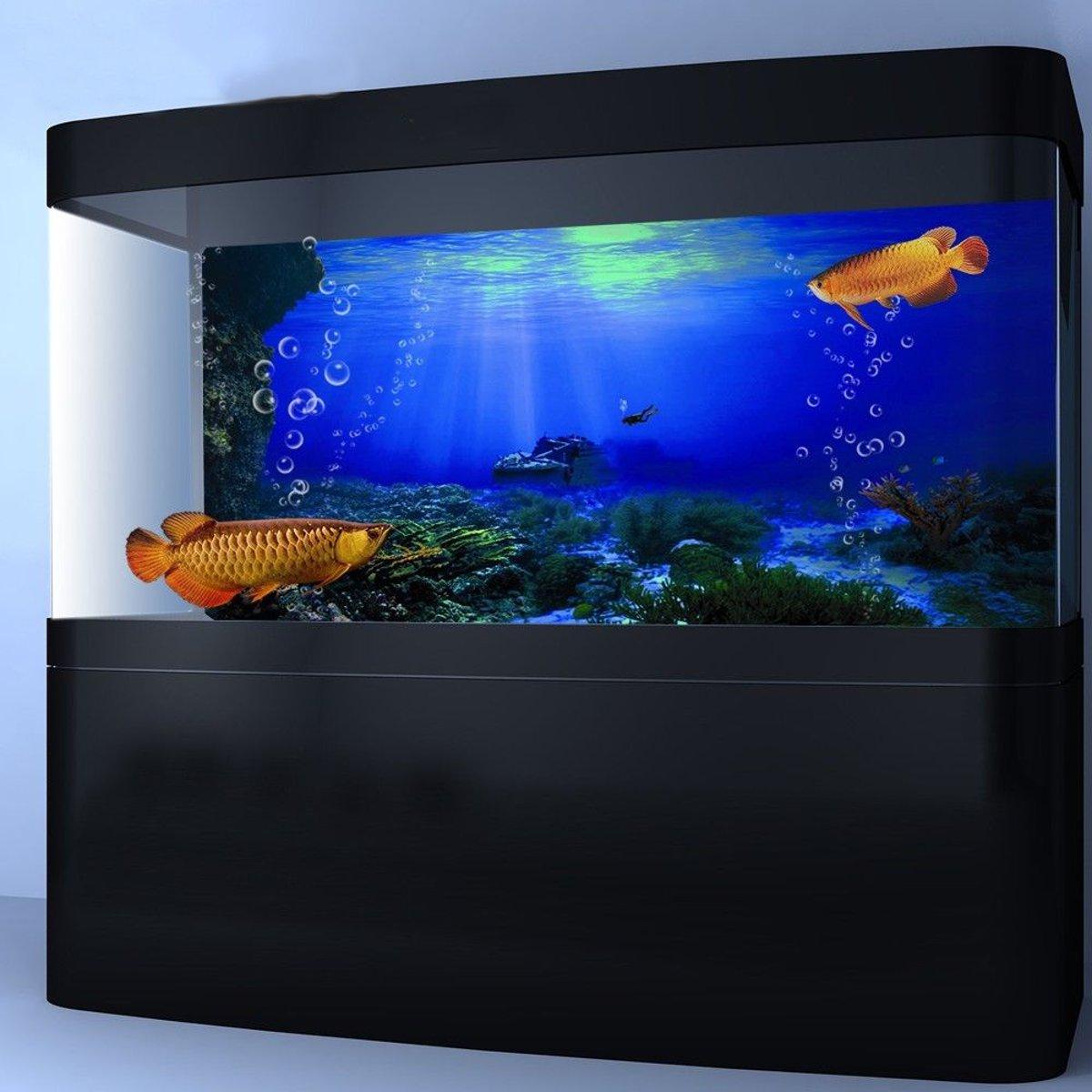

Seabed Wreck PVC Aquarium HD Background Poster Fish Tank Decorations Landscape
