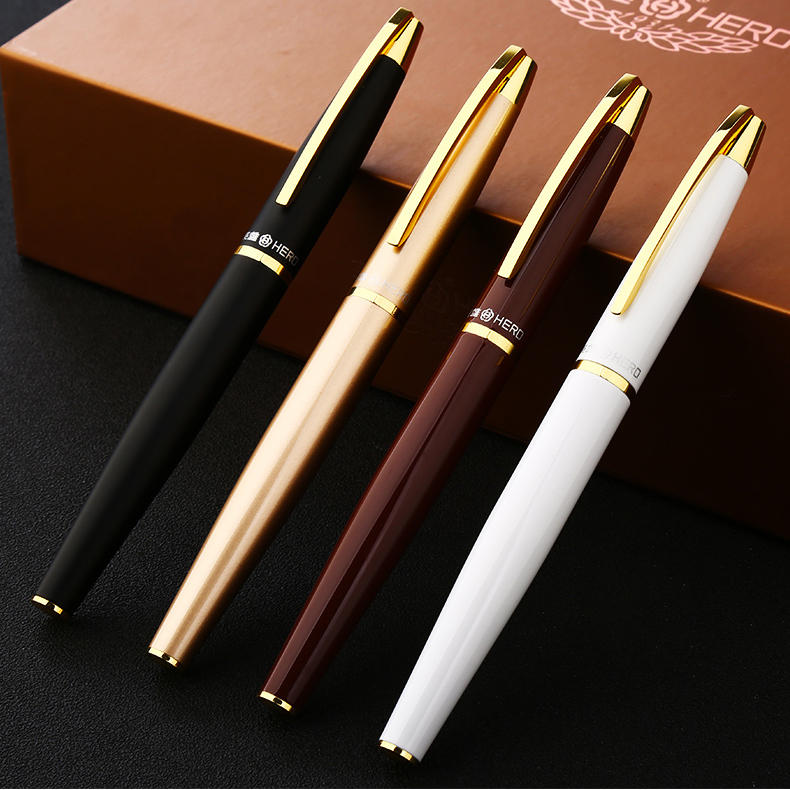Hero 7088 Luxurious Business Fountain Pen Set 0.5mm Fine Nib Metal Writing Signing Pen Office School Stationery Supplies