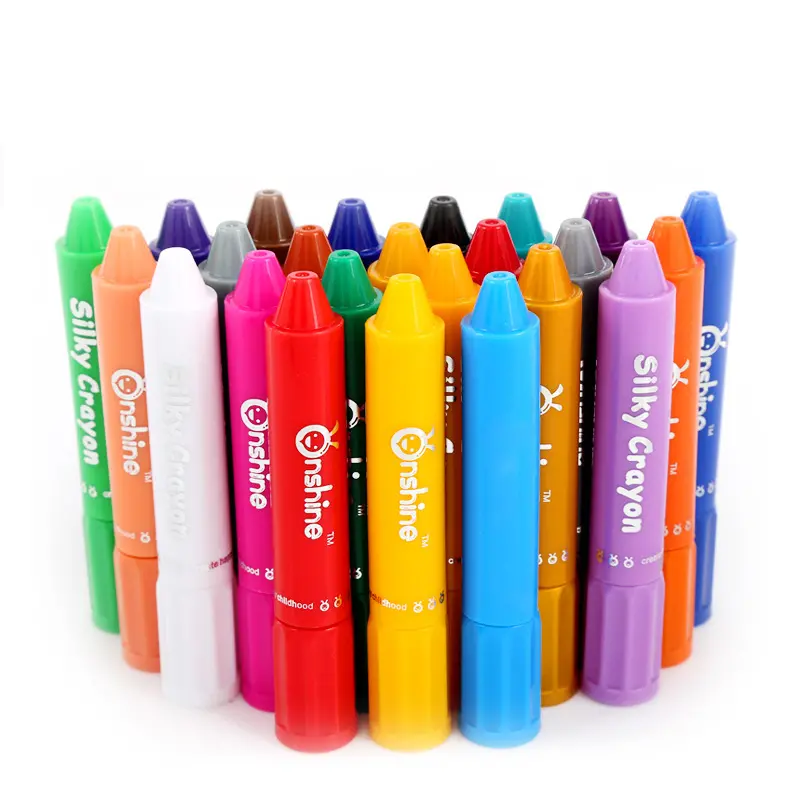 Onshine 18 pcs crayon pens watercolor non toxic washable crayons art painting tools office school supplies