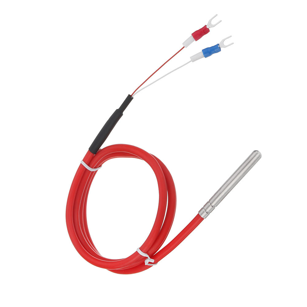  50300°C PT100 Temperature Sensor Probe 2 Wire Type 3 Wire Type 650mm Thermocouple Thermal Resistance with 1m Silicone