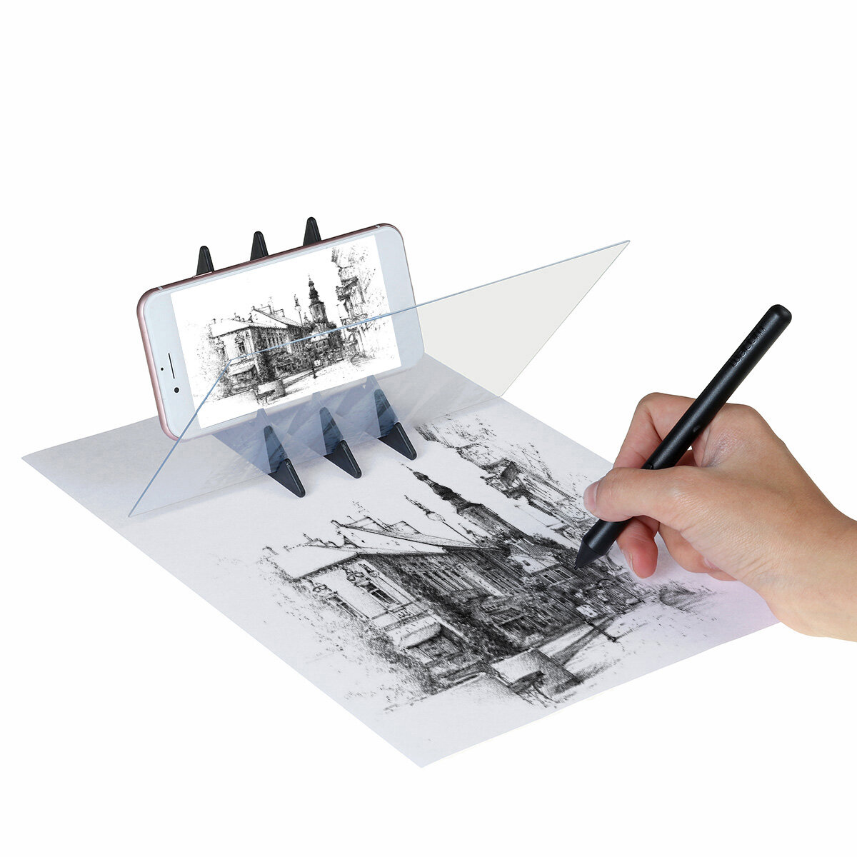 Tekening Schilderen Schets Optische spiegelreflectie Projectie Tracing Plate Board