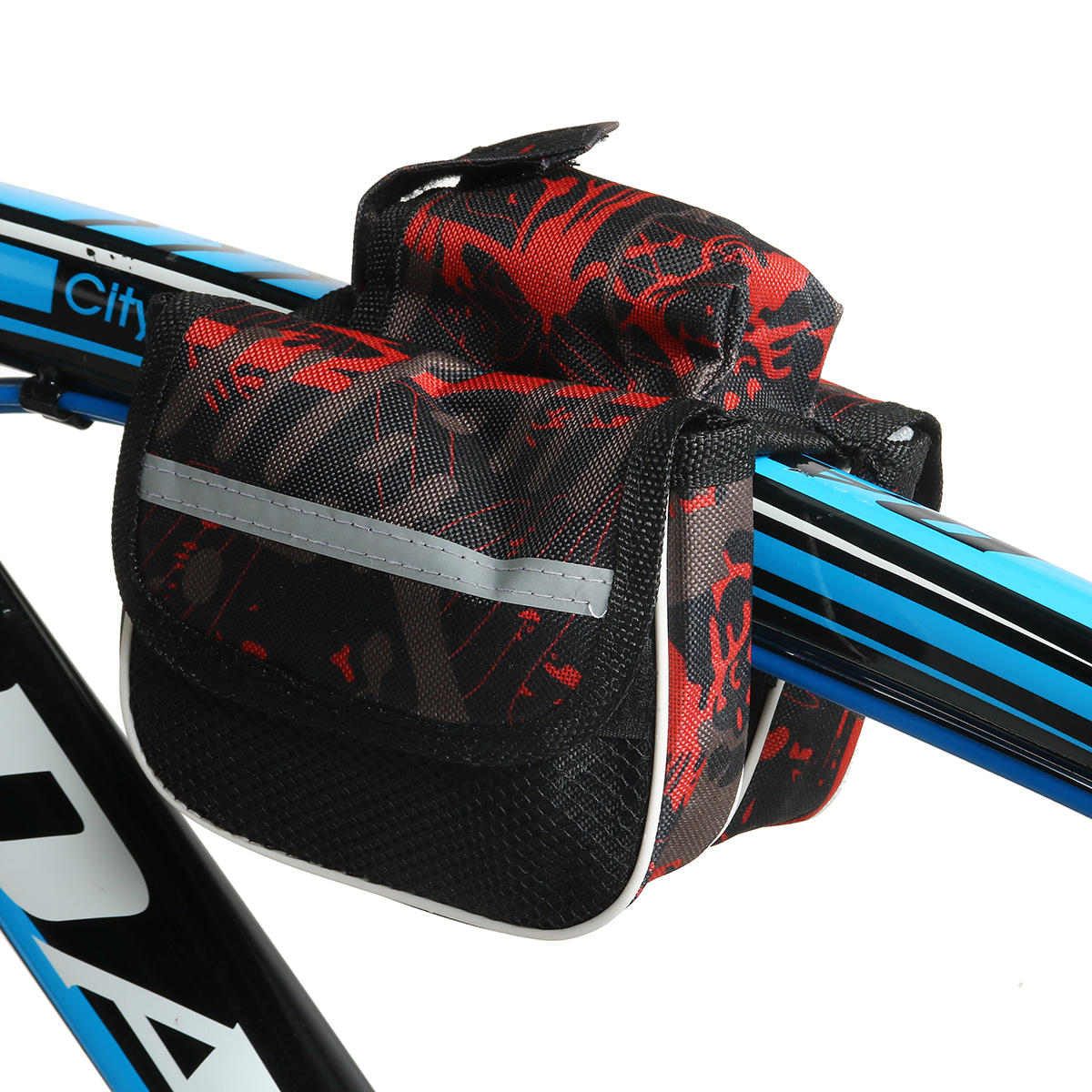 600d Polyester Reflective Double Side Touch Screen Bike Front Frame Bag Bicycle Pouch Cycling Pack For Mountain Road Bike Sale Banggood Com