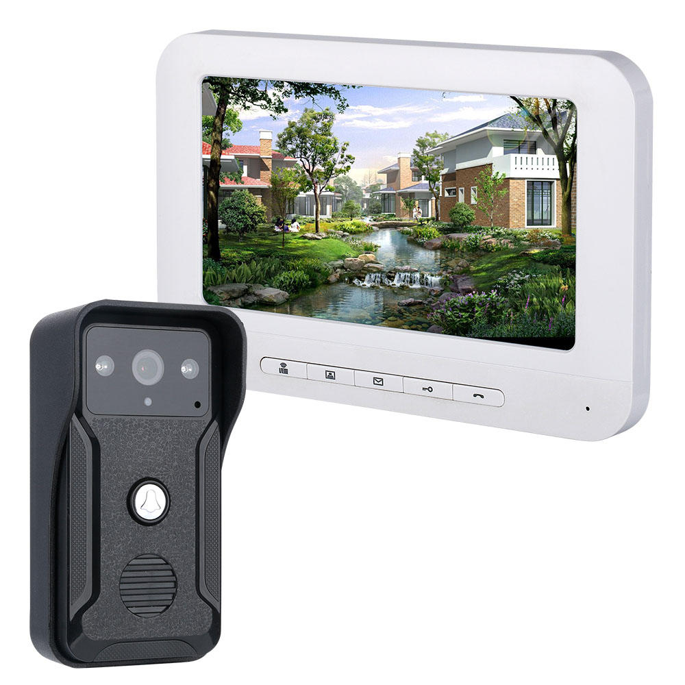 ENNIO 7 بوصة فيديو Door هاتف Door Door Intercom Kit 1 الة تصوير 1 مراقب Night Vision with 700TVL الة تصوير