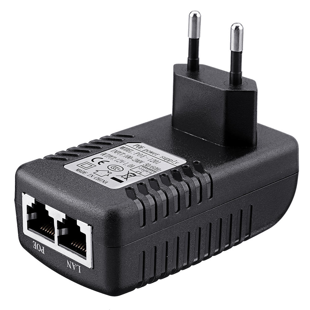

3pcs EU Plug Ethernet POE Injector DC12V 1A 12W Wall Plug POE Switch Power Adapter