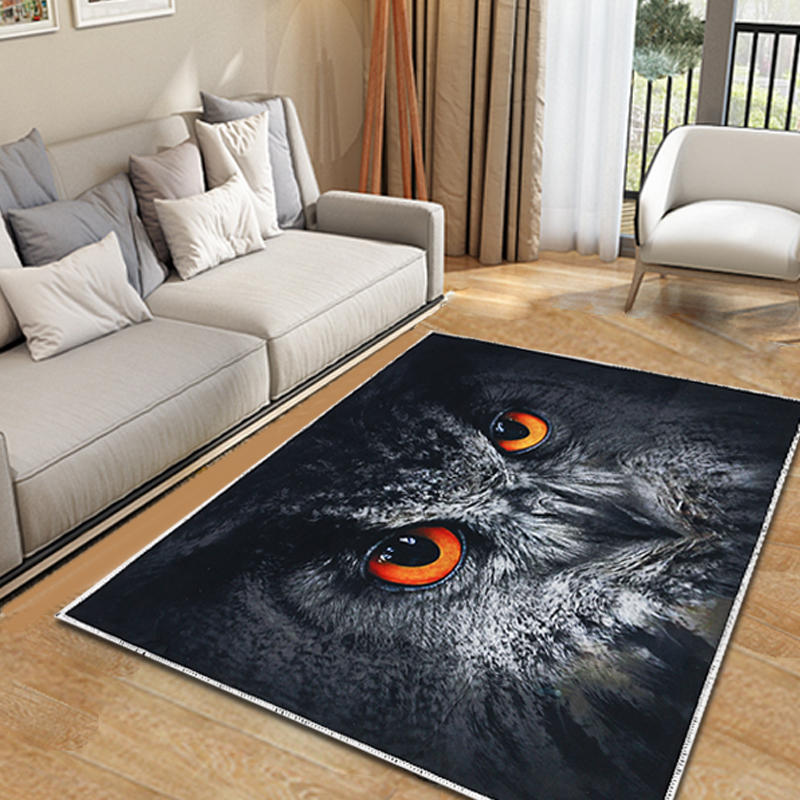Leuke tijger / kat / uil 3D-print Modern tapijt Tapijt antislip Soft Antislip tapijt Vloeroppervlak 