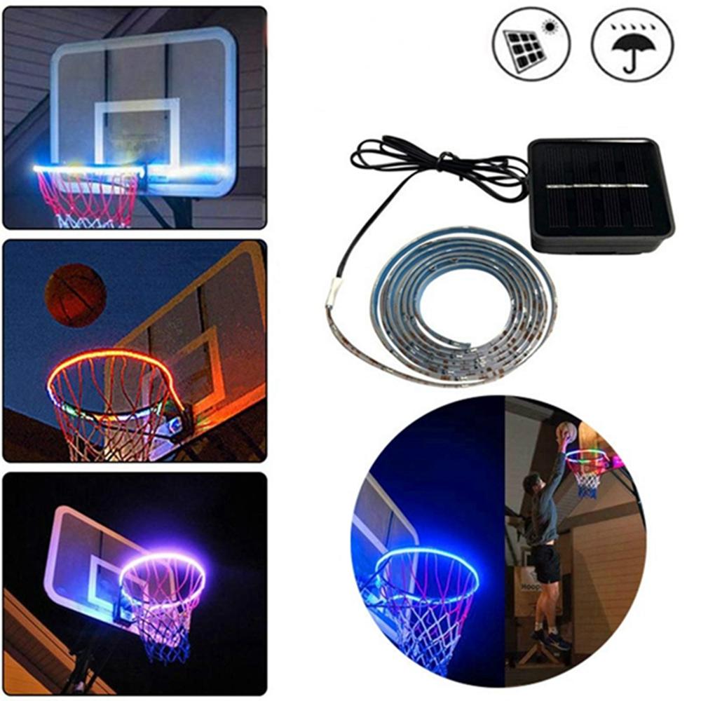 Solar Powered 8 Flash Modes 1M SMD2835 IP67 30LED Tube Strip Light for Basketball Hoop