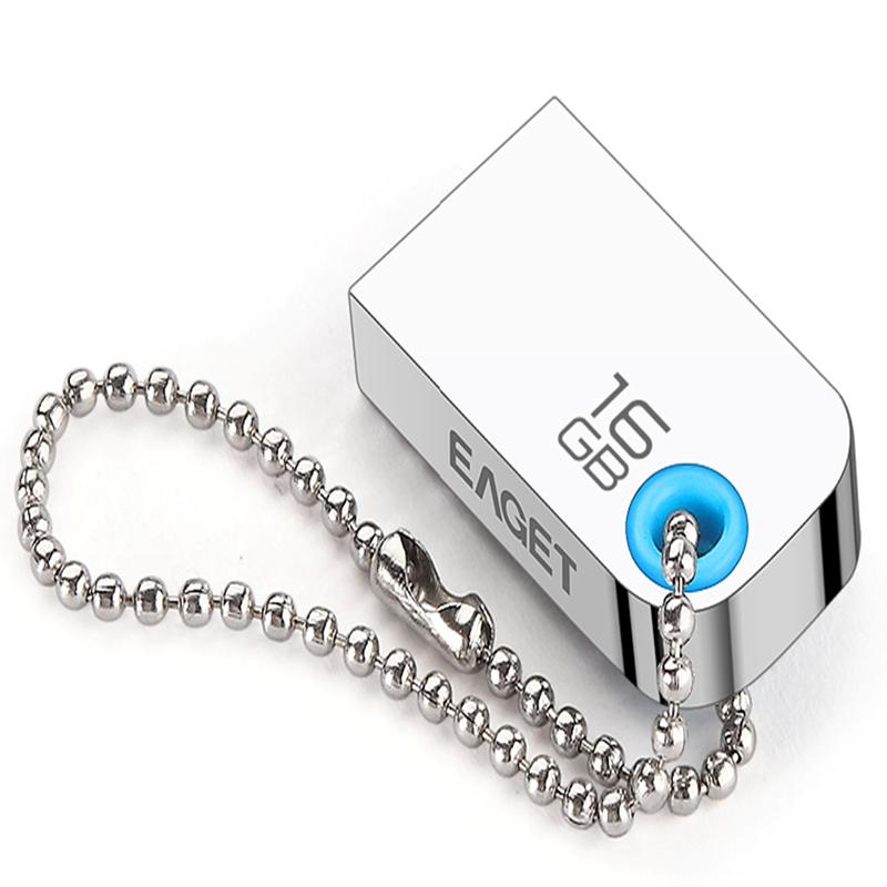 Eaget U8L 32G USB2.0 Flash Drive 8G 16G Portable USB Disk Waterproof Memory Disk with Key Ring
