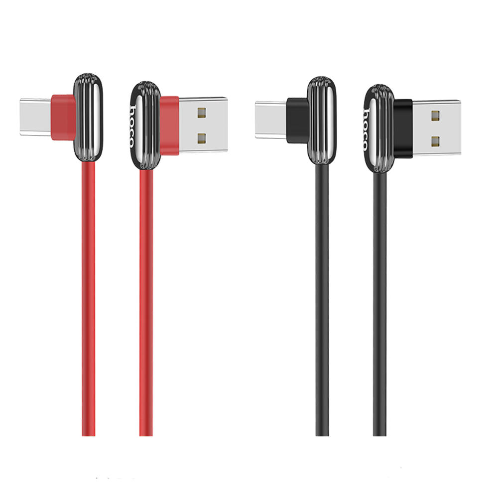 HOCO U60 90 Degree Type C Fast Charging Data Cable for Tablet Smartphone 1.2M