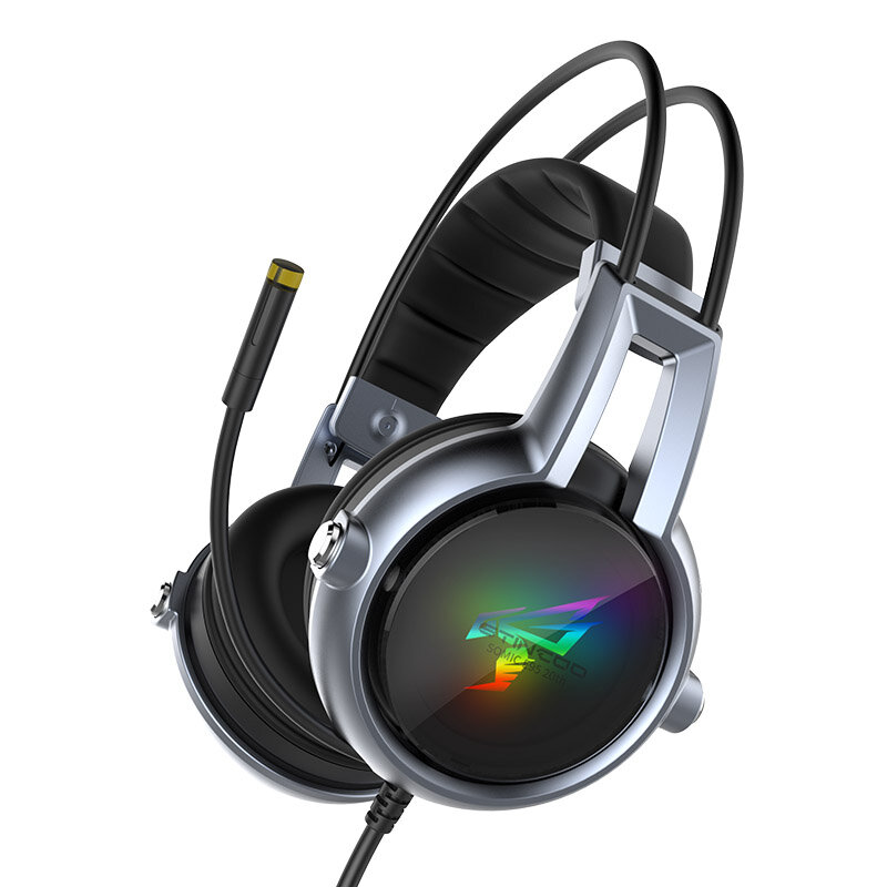 

Somic E95-20 USB Virtual 7.1 Gaming Headphone Soft Flexible Stereo Vibration Wired Over Ear Headset with Mic with RGB LE