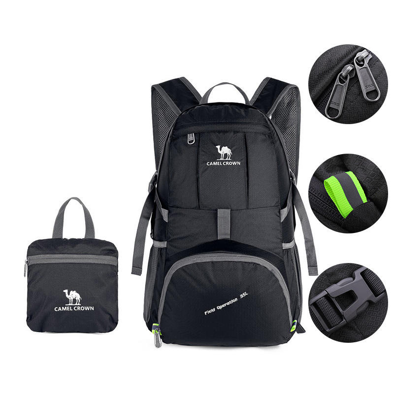 CAMEL 35L Folding Backpack Waterproof Shoulder Bag Climbing Travel Bag