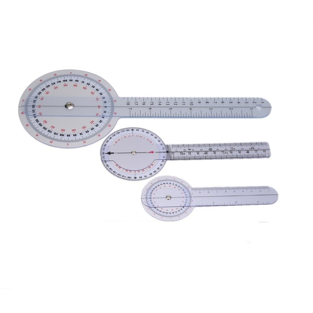 360-Grad-Winkelmesser LANTRO JS 3 Stück 6/8/10 Zoll Wirbelsäulen-Goniometer 360-Grad-Winkelmesserwinkel Kombinationslineal Gelenk Linealwinkel Lineal 