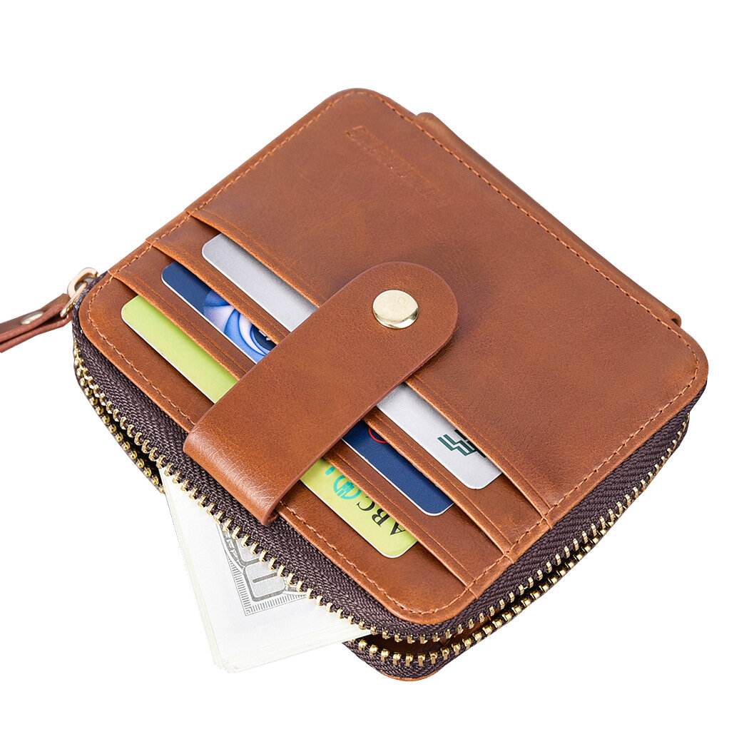 Men Small Casual Card Holder Wallet Zipper Coin Bag - US$12.99