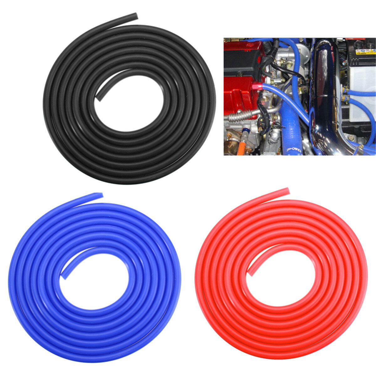 

3 Meters ID4MM Air D Silicone Hose For High Temp Vacuum Silicone Vacuum Tube Hose Pipe