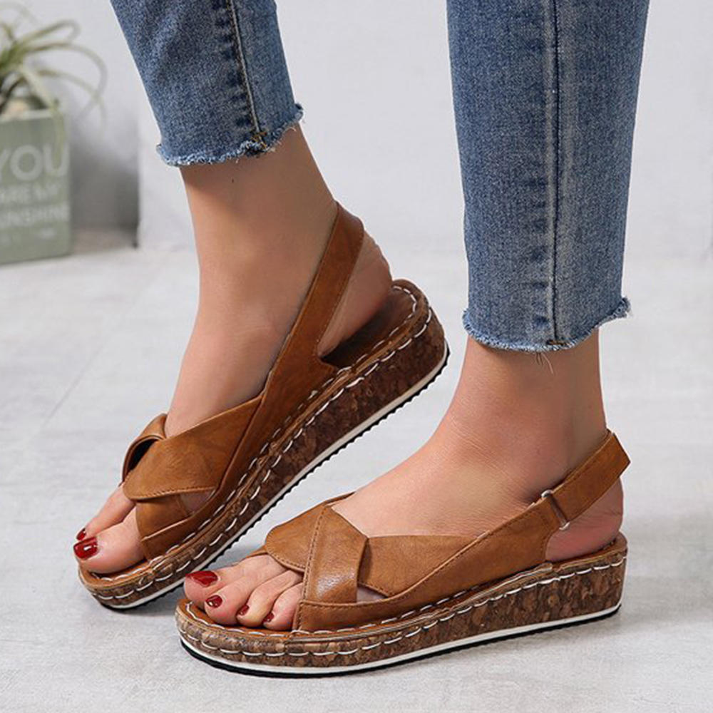 Dames groot formaat antislip comfortabele stevige zomer sleehak sandalen