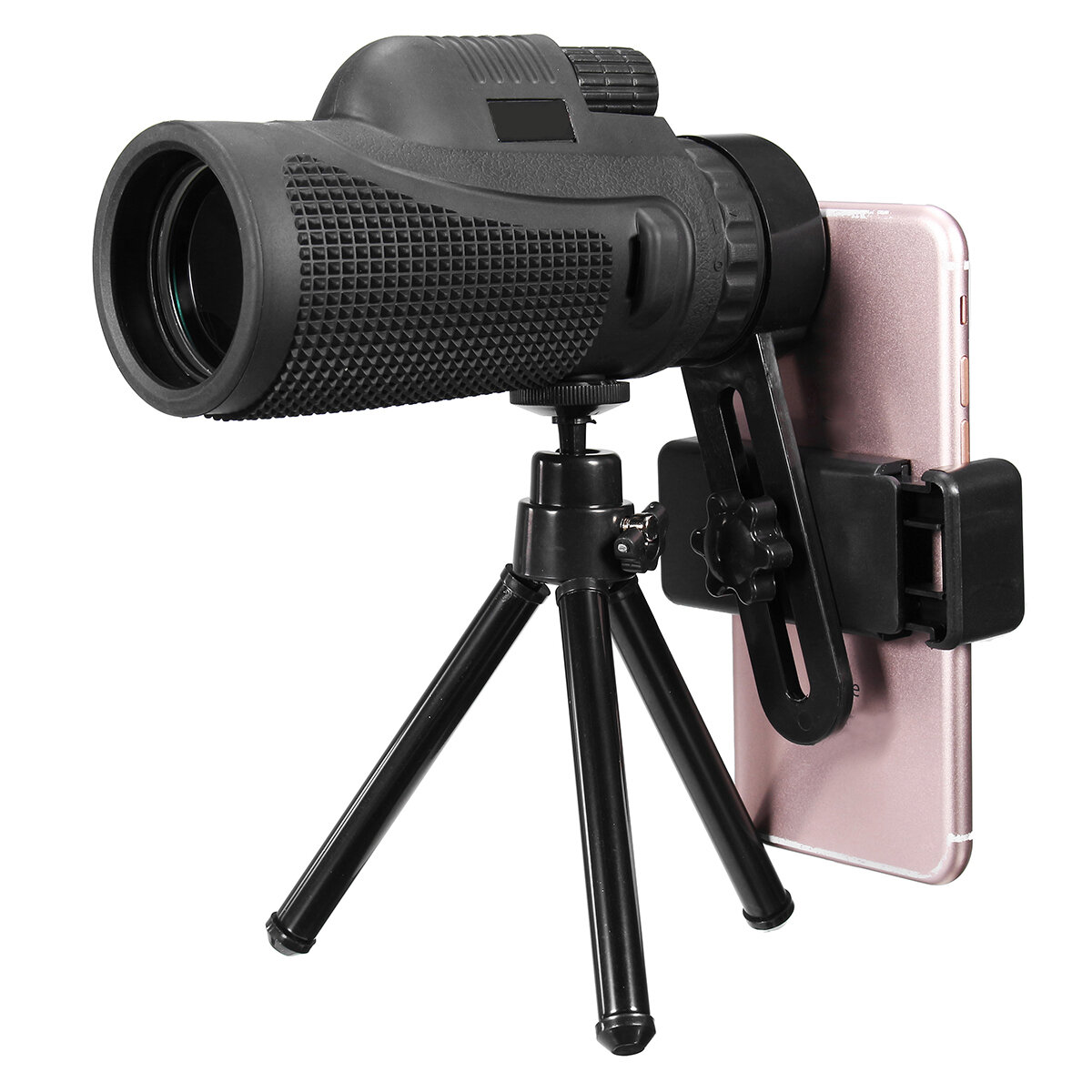 Telescopio Monocular de Zoom HD 16X52 / 40X60 con Soporte para Teléfono / Trípode Regalo para Viajes y Senderismo al Aire Libre