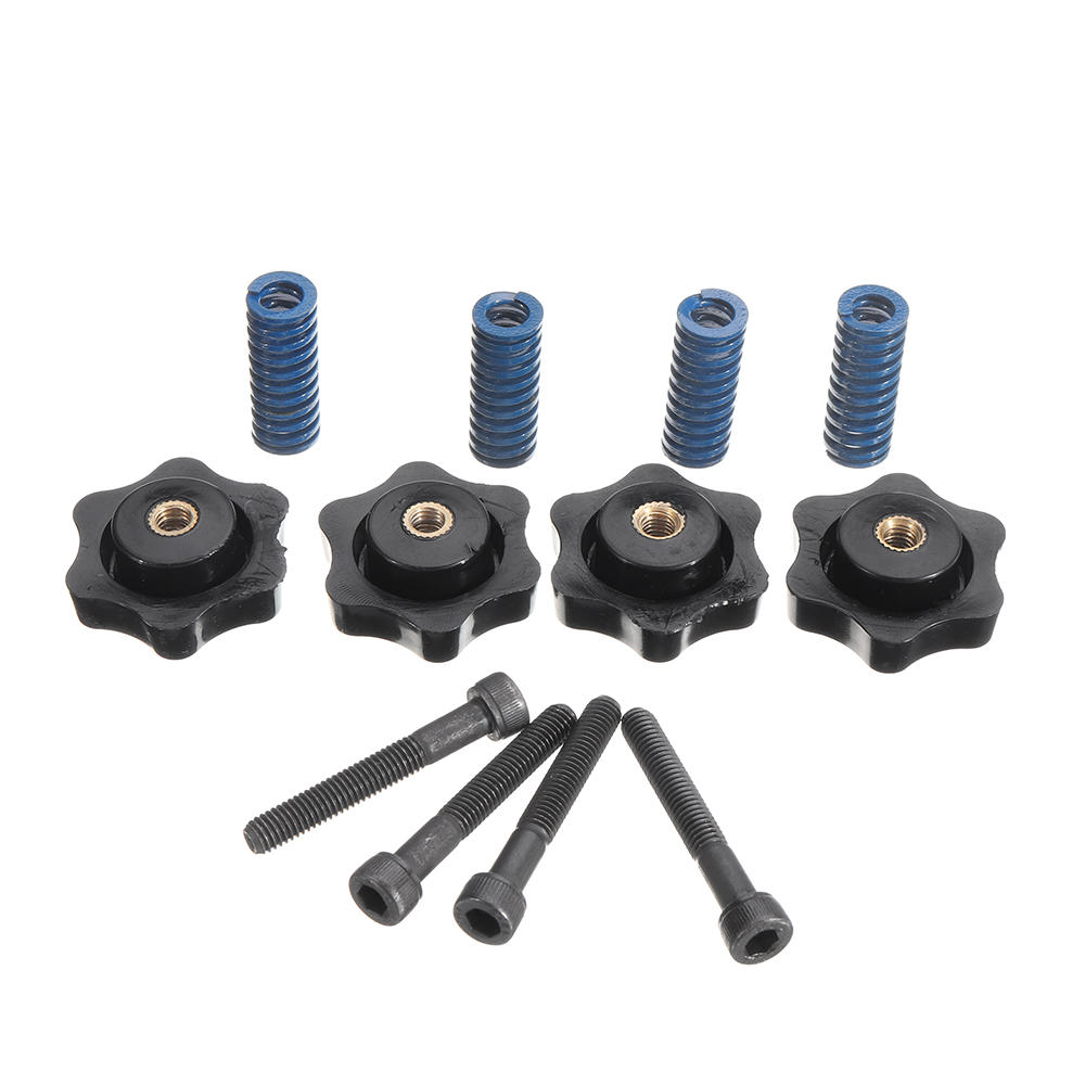 

4Pcs M5 Heated Bed Leveling Screw + M5 Nuts +8*25mm Blue Spring for 3D Printer Part Hotbed
