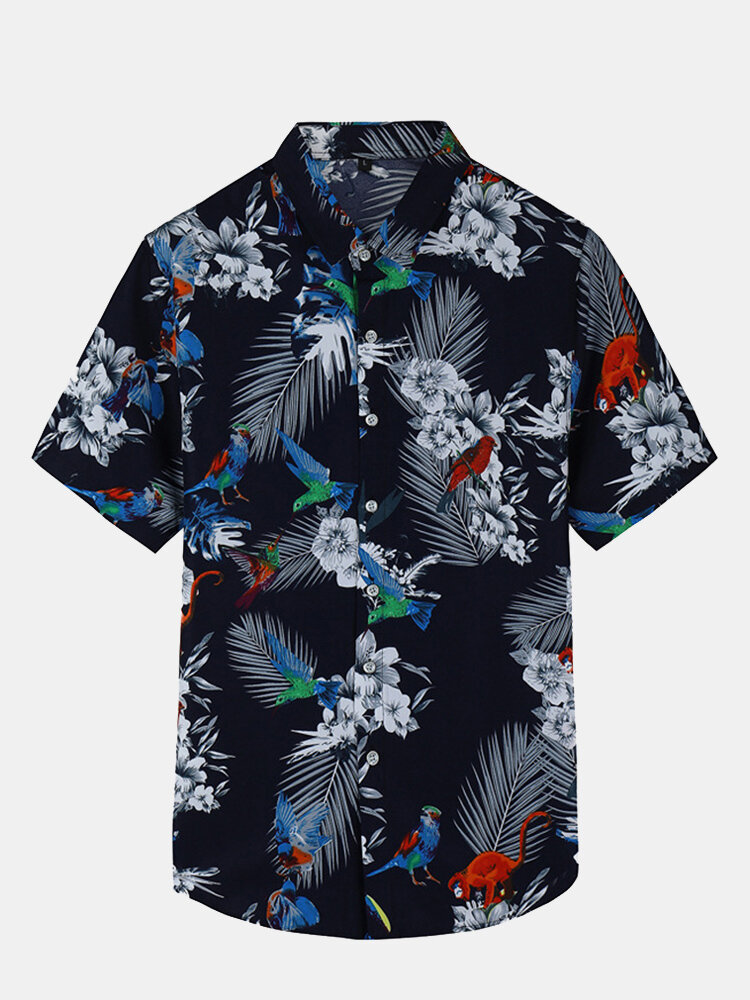 Image of HawaiiFloralBigPlusGreFreizeit Urlaub Beach Shirts fr