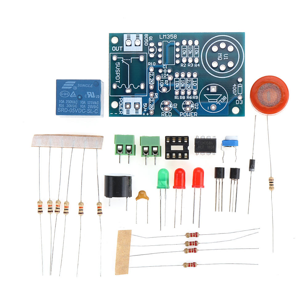

Electronic DIY Kit MQ-3 Sensor Alcohol Detector Tester Alarm System Components Suite