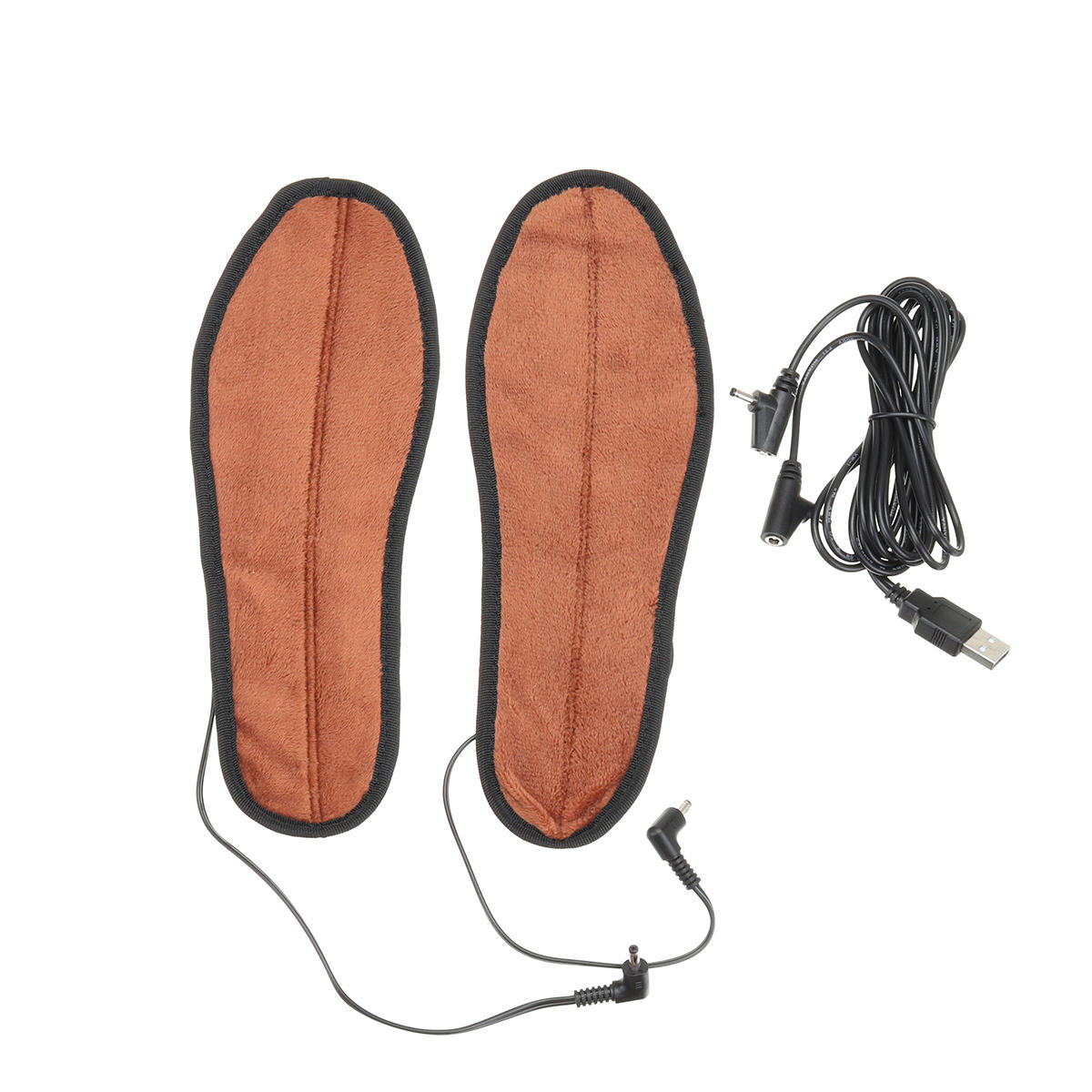Elektrische verwarmde inlegzolen Schoeninzet USB aangedreven verwarming Wasbare sneeuwvoetenwarmer