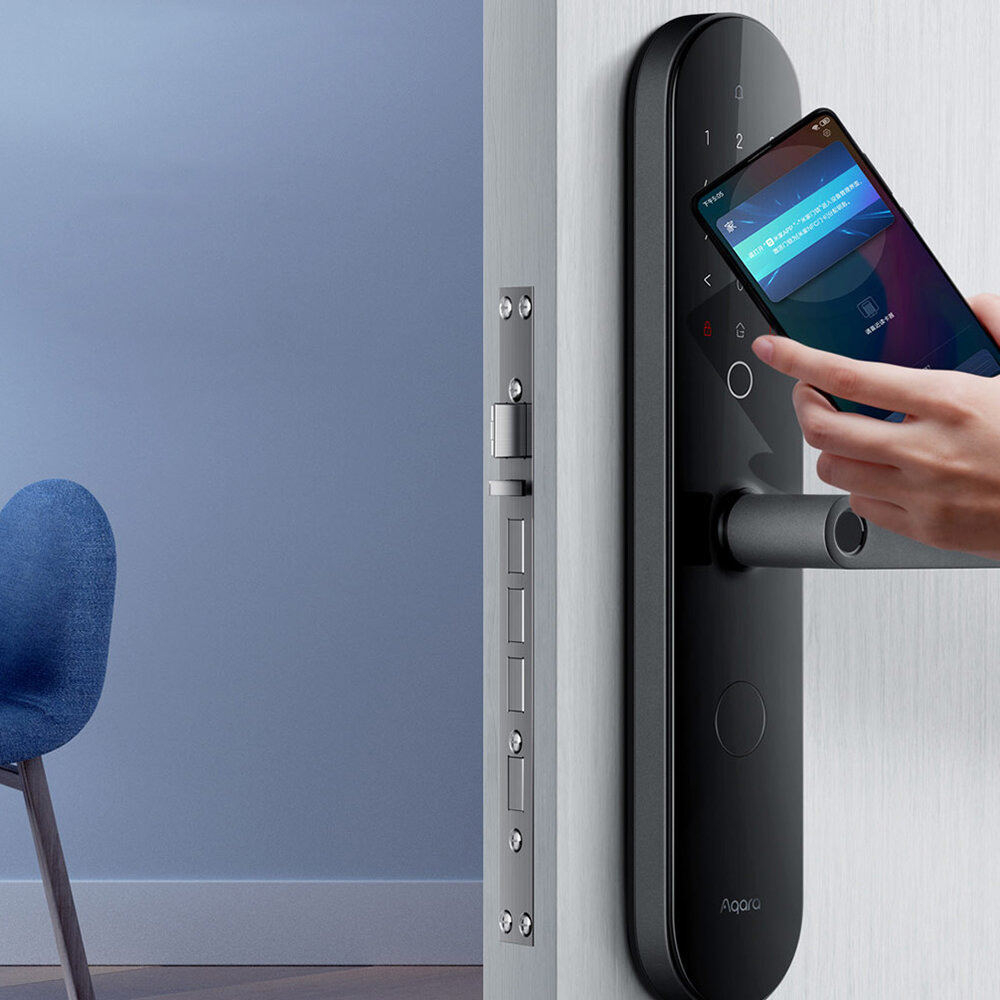 

НОВАЯ версия HomeKit Aqara N100 Smart Door Замок Отпечаток пальца Bluetooth Пароль Разблокировка NFC работает с приложен
