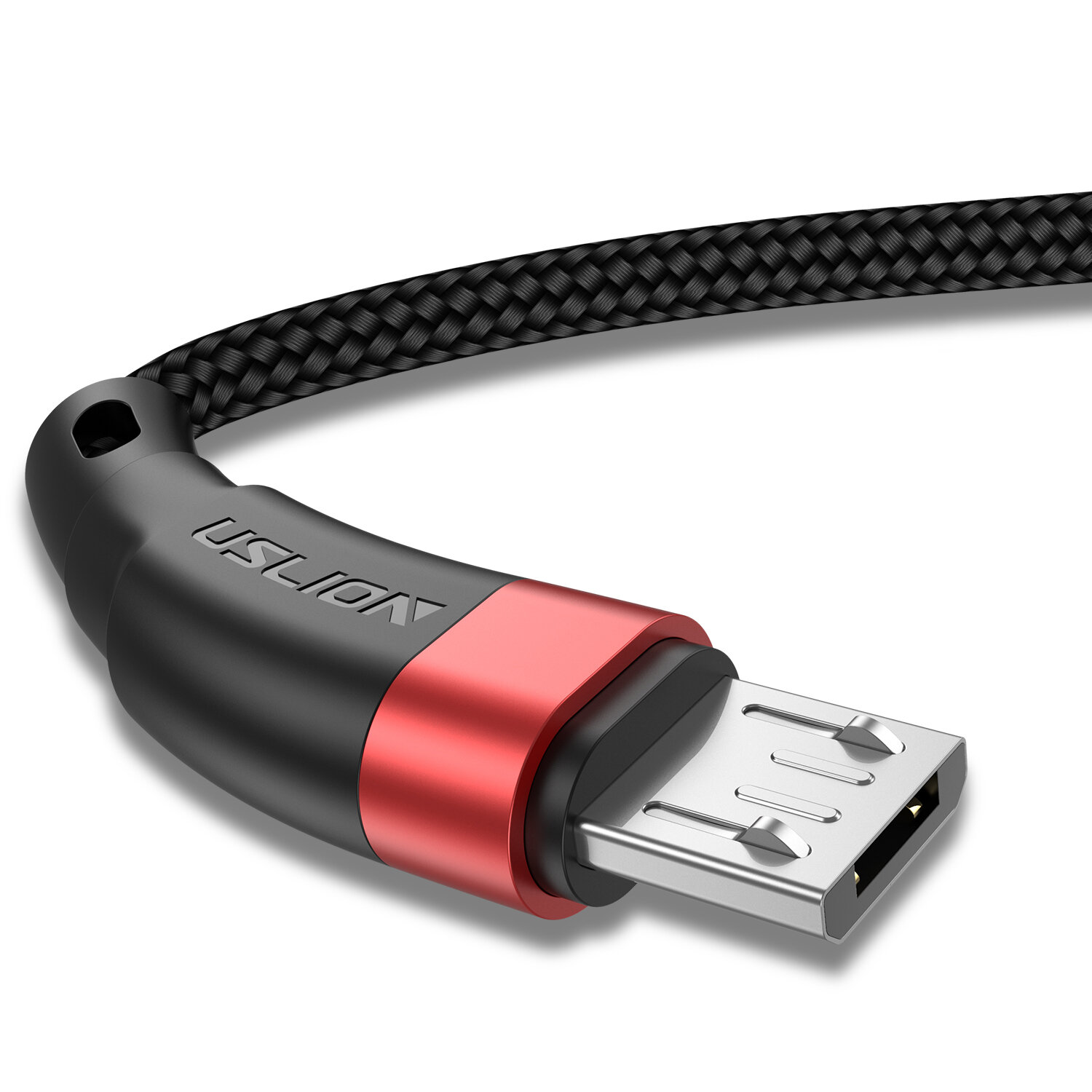 USLION QC 3.0 3A TPE High-Density Weave Micro USB Snel Opladen Datakabel voor Samsung S6 S7 6 HUAWEI