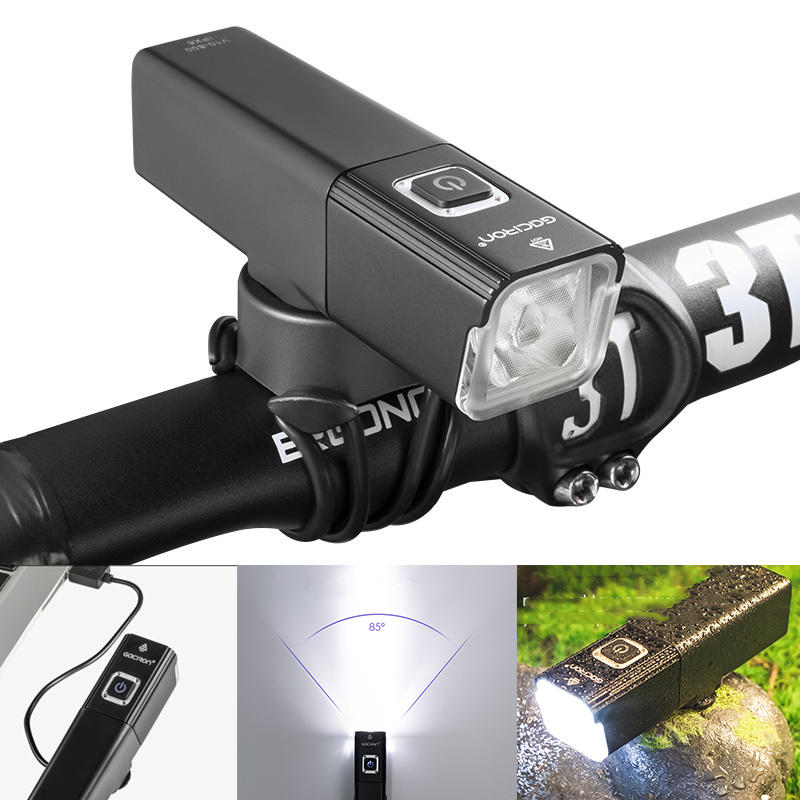 GACIRON V10-500 / V10-800 USB oplaadbare IPX6 waterdichte fiets voorlicht fietsstuurlichten buiten r