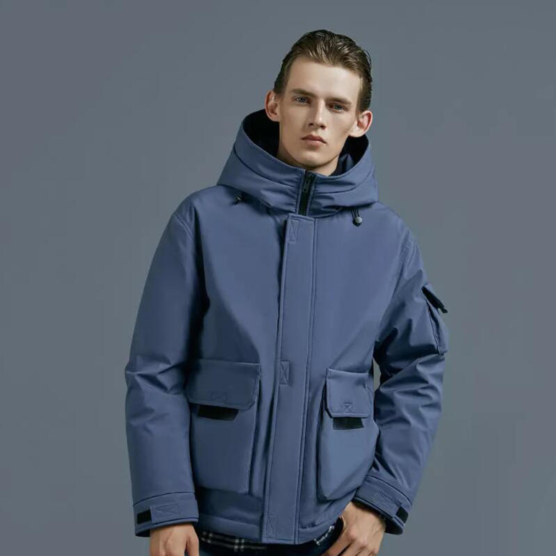 90FUN Herren Kapuzenjacke Winter Warm Waterproof Breathable Coat From 