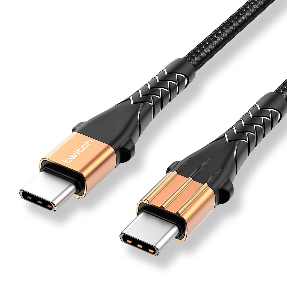 

Twitch 60W 3A QC4.0 QC3.0 PD Type-C to Type-C Fast Charging Data Cable for Samsung S10 S9 for Macbook HUAWEI Xiaomi Redm