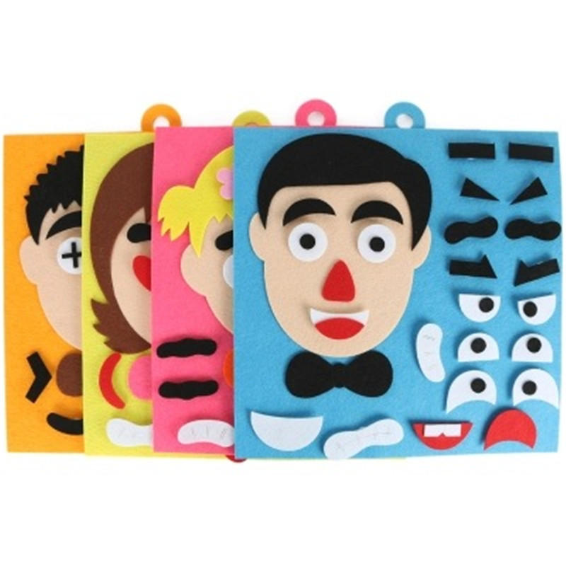 Ouders en kinderen Emoticon DIY assembleren Hangbare puzzels Kinderen Herkenning Training Educatief 
